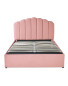 Pink King Size Scalloped Ottoman Bed