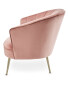 Pink Velvet Shell Accent Chair