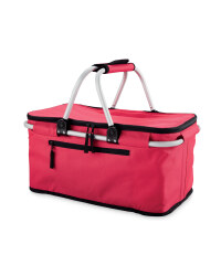 Pink Two-Handle Shopping Basket