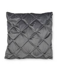Pintuck Square Cushion - Grey