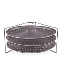 Pizza Trays & Stand Set