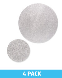Placemat & Coasters Set Of 4 - Silver