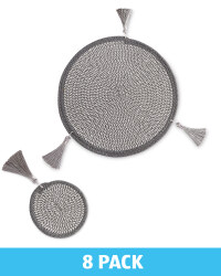 Grey Placemats & Coasters Set of 4