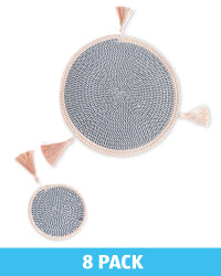 Navy Placemats & Coasters Set of 4