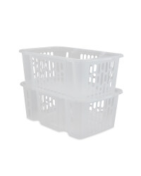 Plastic Basket Set Translucent Big