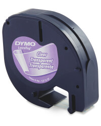 Plastic Dymo Label Tape - Clear