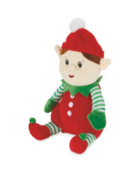 Plush Red Elf Character