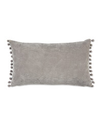 Kirkton House Grey Pom Cushion