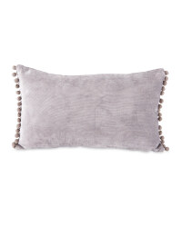 Kirkton House Pom Pom Cushion - Grey