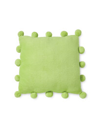 Pom Pom Cushion - Lime