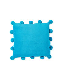 Pom Pom Cushion - Ocean