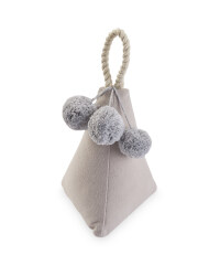 Pom Pom Doorstop - Grey