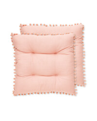 Pom Pom Seat Pads 2 Pack - Pink