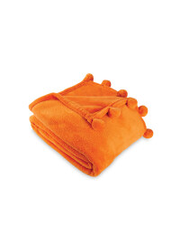 Pom Pom Throw - Orange