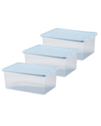 Premier 12L Storage Box 3 Pack - Blue
