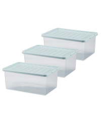 Premier 12L Storage Box 3 Pack - Green