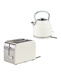 Premium Cream Kettle & Toaster