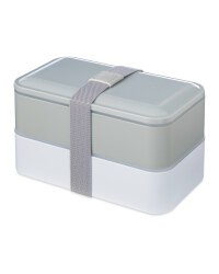 Premium Double Decker Lunch Box - Grey