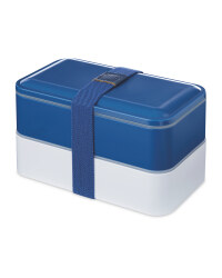 Premium Double Decker Lunch Box - Navy