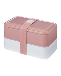 Premium Double Decker Lunch Box - Pink