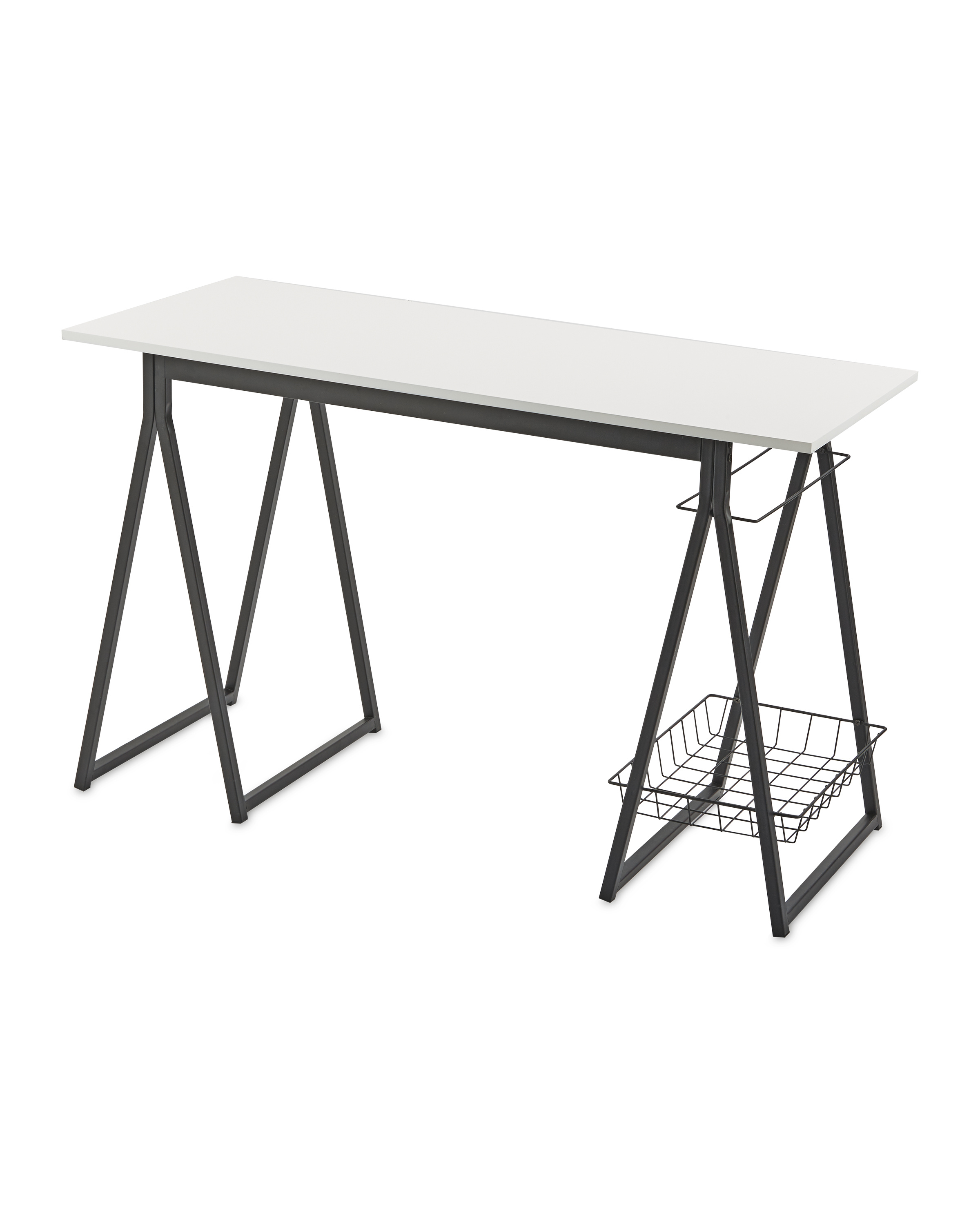 Premium White Trestle Desk Aldi Uk