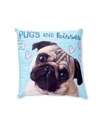 Pugs and Kisses Shaped Cushion