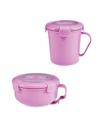 Purple Good2Heat Plus Mug & Bowl Set