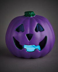 Halloween Purple Light Up Pumpkin