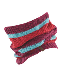 Purple Striped Fleece Lined Snood