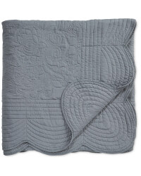 Quilted Bedspread 235 x 235cm - Dark Grey