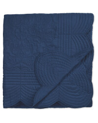 Quilted Bedspread 235 x 235cm - Navy