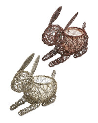 Rabbit Rattan Effect Animal Planter