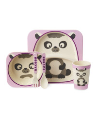 Racoon Bamboo Dinner Set