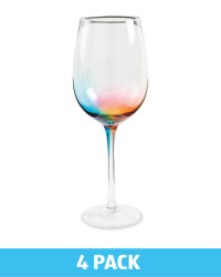 Rainbow Wine Glass 4 Pack