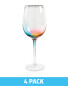 Rainbow Wine Glass 4 Pack