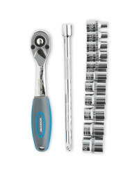 Workzone Ratchet & Socket Set 1/4"