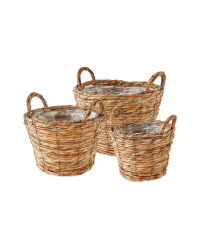 Gardenline Woven Basket 3 Pack