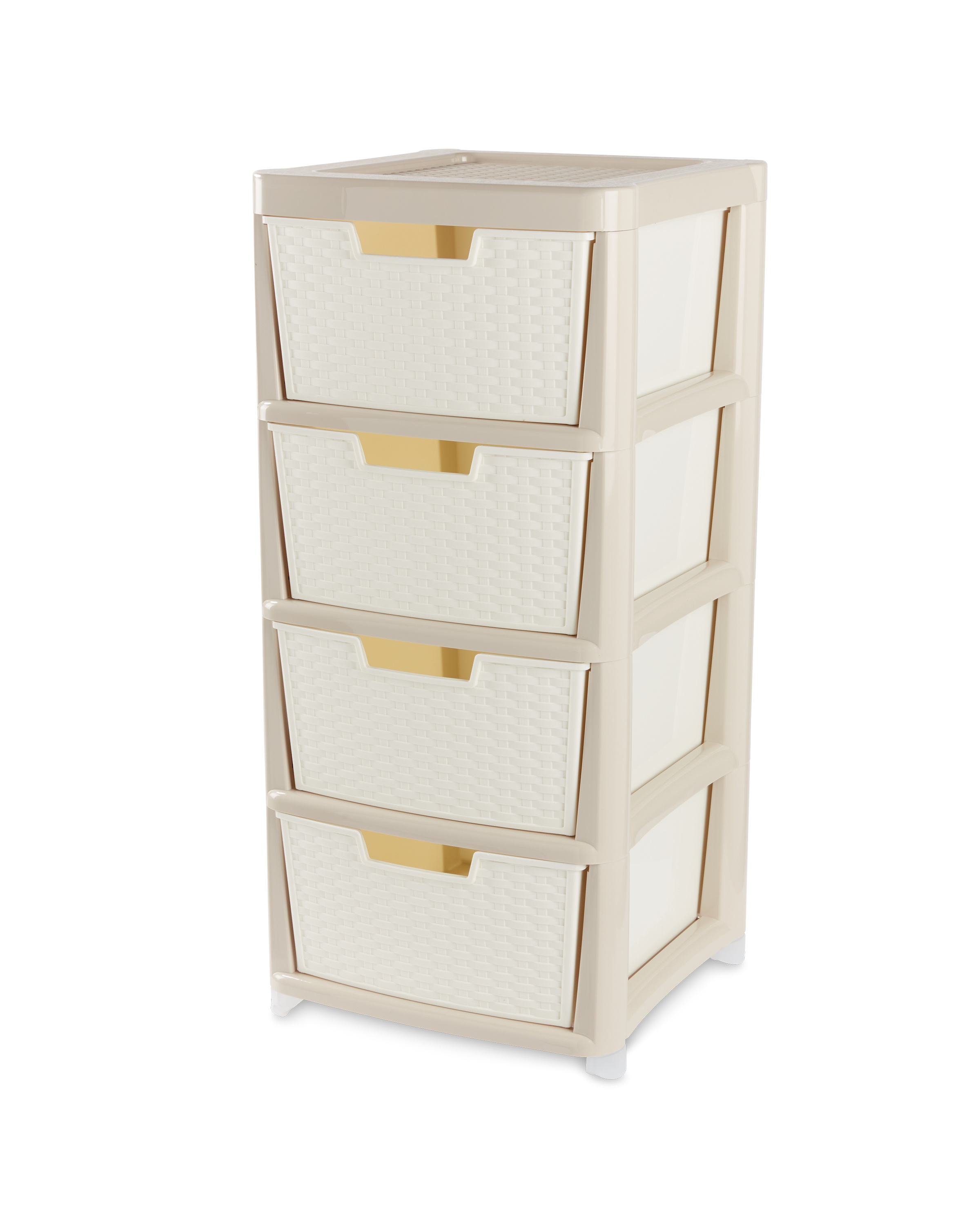 Rattan Effect 4 Drawer Tower Aldi Uk