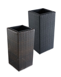 Rattan Effect Cubical Planter