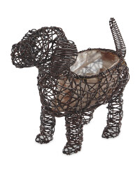 Gardenline Rattan Effect Dog Planter - Brown