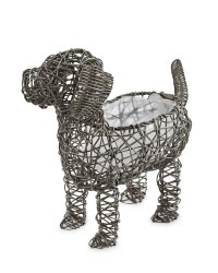 Gardenline Rattan Effect Dog Planter - Grey