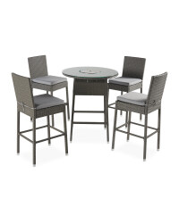 Rattan Effect High Table & Chairs