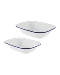 Rectangle Blue Rim Bakeware 2 Pack