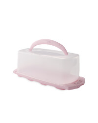 Rectangle Cake Container - Pink