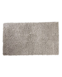 Rectangular Soft Feel Shaggy Rug - Light Grey