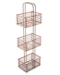 Rectangular Bathroom Storage Stand - Copper