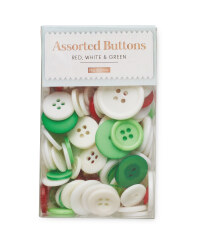 Red, White and Green Button Box