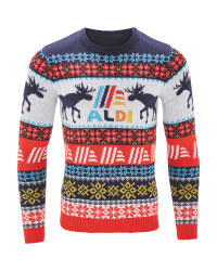 Red Aldi Mania Xmas Jumper