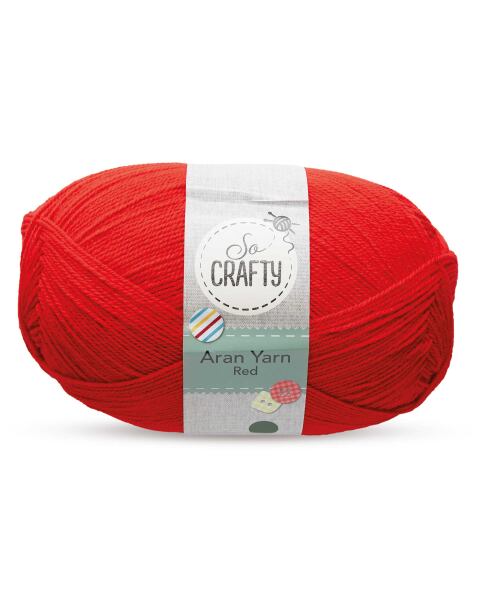 So Crafty Red Aran Yarn