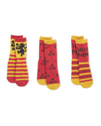 Red Harry Potter Socks 3 Pack